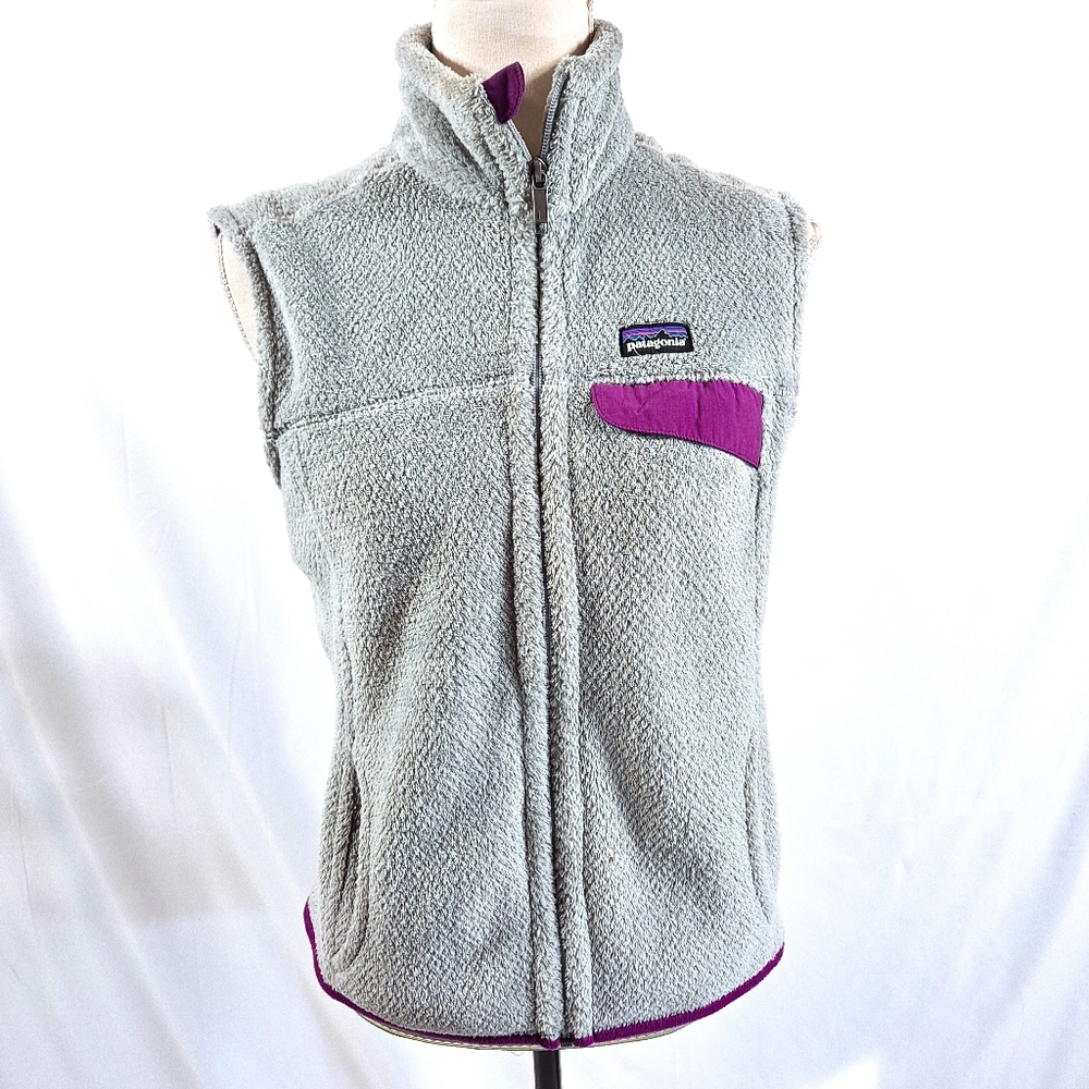 Patagonia Grey Colorblock Synchilla Fleece Vest
